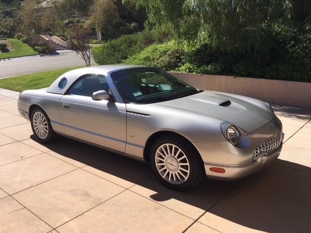 2004 Ford Thunderbird Premium Silver & Sand 7,800 Miles Concours winner
